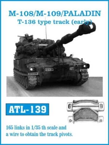 Friulmodel ATL-139 - 1:35 M108 / M109 / Paladin T136 tipo pistas metálicas tempranas - Imagen 1 de 1