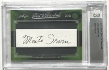 2011 Leaf Best Of Baseball Cut Signatures Monte Irvin Auto BGS Slabbed