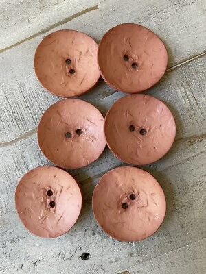 DILL BUTTONS #410137  FASHION--2 HOLE--60mm Dusty Rose   - 6 PIECES - Image 1 of 4