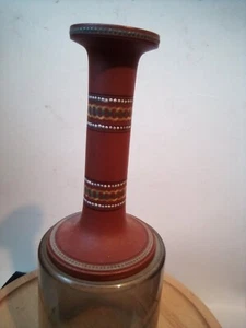 Prattware Pottery Candle Stick Aesthetic Movement  1860s Pratt England 15 cm - Picture 1 of 7