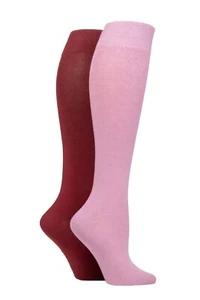 Kniestrümpfe Damen Bambus mit glatten Zehennähten, 2 Paar Pack, 4-8 - SOCKSHOP - Bild 1 von 27