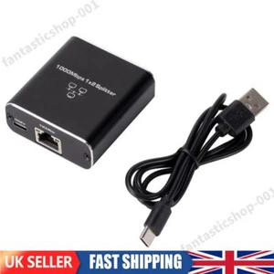Gigabit Ethernet Splitter 1 To 2 RJ45 Ethernet Coupler Splitter Network Splitter - Afbeelding 1 van 12