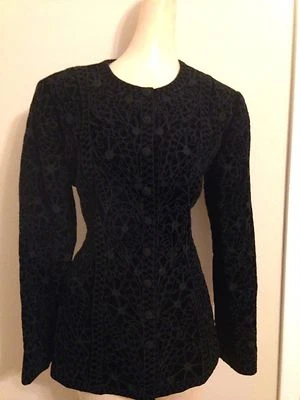 Chaqueta Oscar de la Renta Negra Damas con Diseño de Lentejuelas Talla (Mujer) 10 Foto 1 de 4