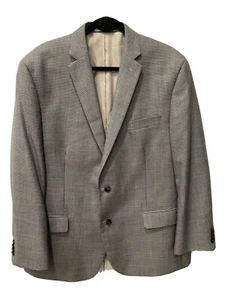 Michael Kors Green Brown Taupe ToothCheck Tweed Jacket Blazer Coat Men Size-46R - Picture 1 of 7