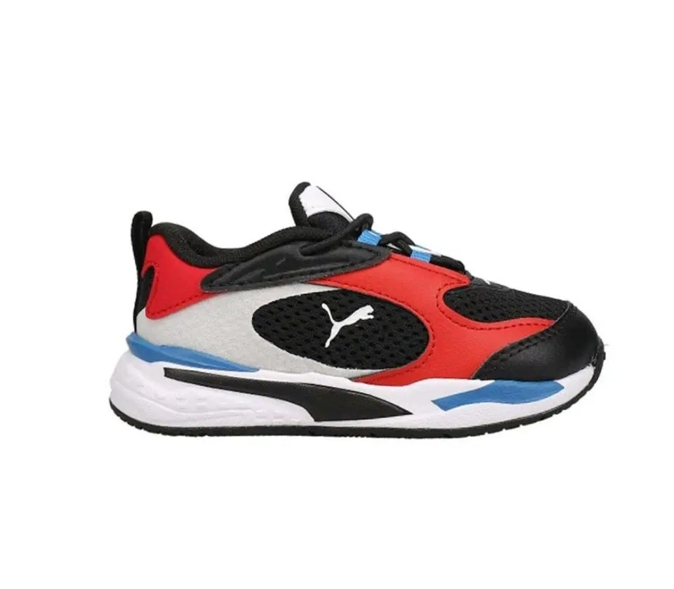 Puma 375699-10 Infant Boys Rs-Fast Ac Slip On Sneakers Shoes Black Size 4C