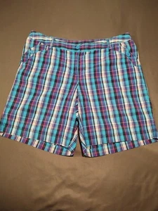 JMS Just My Size  Women's 20W Multicolored Plaid Shorts, Waist Measures 39in - Picture 1 of 8