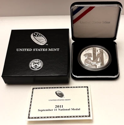 2011 U.S. Mint September 11 National Proof Silver Medal with OGP & COA - Image 1 of 3