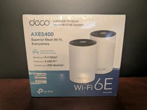 TP-LINK Deco XE75 AXE5400 Wi-Fi 6E Router Mesh System - White (2-Pack) - Afbeelding 1 van 6