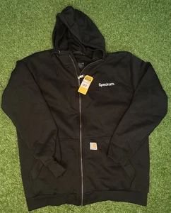 Carhartt Spectrum Hoodie Jacket Black XL Full Zip Workwear Sweatshirt NWT Logo - Picture 1 of 4