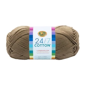 Lion Brand 24/7 Cotton Yarn, Lightweight Yarn for Knitting, Crocheting, and C... - Picture 1 of 6
