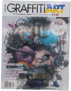 2022 Graffiti Art Contemporain Urbain, #64, French & English, Street Art Athenes - Picture 1 of 9