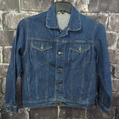 Chaqueta vaquera azul Sergio Valente para mujer pequeña espalda pliegues ajuste cintura vintage Foto 1 de 4