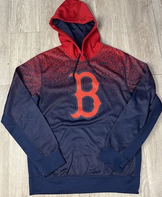 Nike MLB Boston Red Sox Baseball Hoodie Red Blue Sweatshirt Size Small - Image 1 of 4