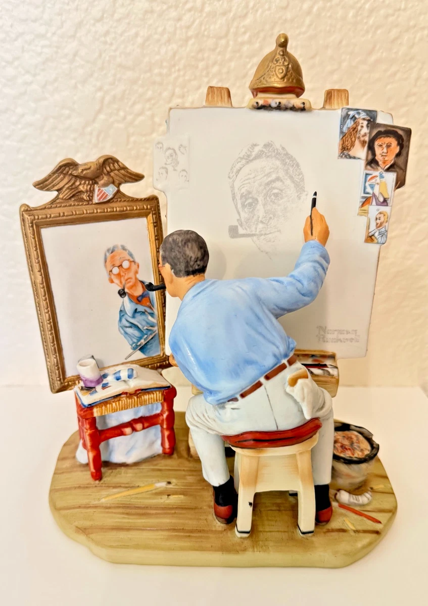 Norman Rockwell Self Portrait In Norman Rockwell Figurines for