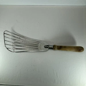 Vtg/Antique 1920/30s Ekco A&J Batter Beater 11” Metal Spatula With Wood Handle - Picture 1 of 9