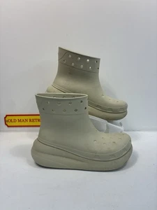 Crocs Echo Storm Beige Foam Rubber Ankle Boots Unisex M10 W12 Waterproof - Picture 1 of 10