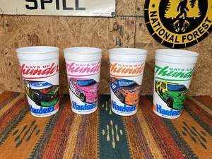 Juego completo de 4 tazas de coleccionista de películas Hardees Days of Thunder 1990 vintage - Imagen 1 de 6