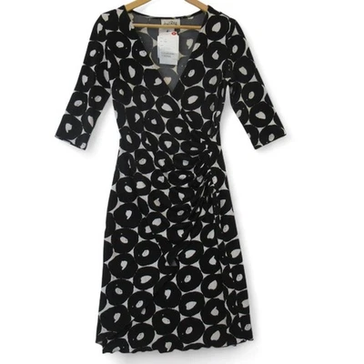 Vestido Joseph Ribkoff Geométrico Monocromo Para Mujer Usado Elástico Negro Blanco Reino Unido 6 Foto 1 de 4