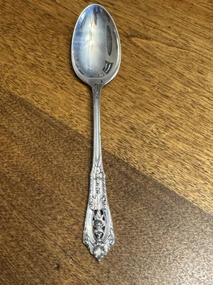 PRICE LOWERED! Rose Point by Wallace Teaspoon Sterling Silver. No Mono. 6 in - Image 1 of 4