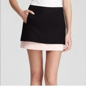 DVF ELLEY Womens 2 Two Toned Layered Mini Skirt - Picture 1 of 14