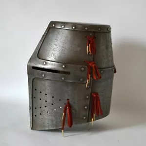 16GA Acero Medieval Dargen Gran Casco de Combate Museo Caballero.Casco Réplica - Imagen 1 de 4