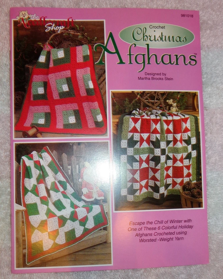 THE NEEDLECRAFT SHOP CROCHET 6 CHRISTMAS YARN AFGHANS PATTERN BOOKLET 981018 - Image 1 of 2