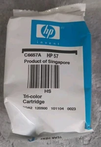 Genuine HP 57 Tri-color Ink Cartridge New Sealed Missing Box - Picture 1 of 3