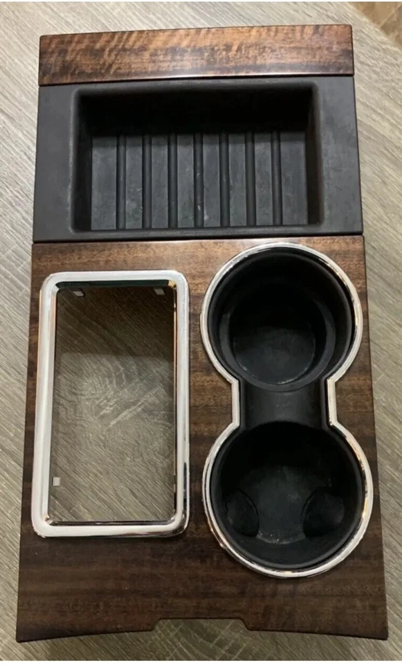 Ford Expedition 2007-2017 consola central palanca de cambios bisel portavasos moldura caoba Foto 1 de 4