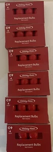 22 Piece Vintage Christmas - New In Box SOLID Red C9 Replacement Light Bulbs - Picture 1 of 3