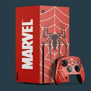 Xbox Series X Vinyl Skin & 2x Controller Skins, Spiderman Thema. - Bild 1 von 1