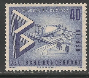 Germany Berlin #9N147 VF MINT LH - 1957 40p Auditorium and "B" - Picture 1 of 1