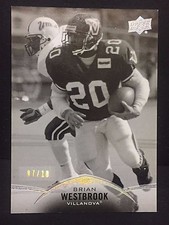 BRIAN WESTBROOK 2015 Upper Deck BLACK & WHITE Glossy SSP #22 Ser #d /10 WILDCATS
