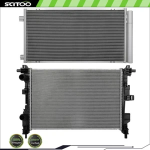 Radiator and A/C Condenser Kit Fits 2015-2021 Jeep Renegade 2016-2018 Fiat 500X - Picture 1 of 11