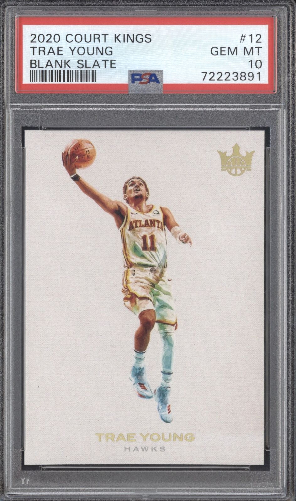 Trae Young 2020-21 Panini Court Kings 12 Blank Slate PSA 10