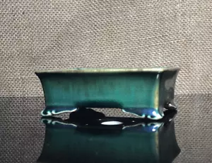 Bonsai pot, handmade, Ceramics, glazed pot , 3 layers of colored glaze - Picture 1 of 9