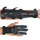Leder 4-Riemen-Bogenschieen-Unterarm-Armschutz 3-Finger-Schutz-Schutzausrstung