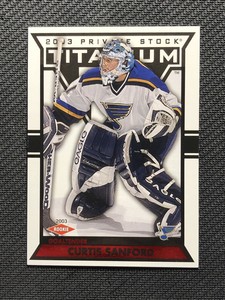 2002-03 PACIFIC PRIVATE STOCK TITANIUM CURTIS SANFORD ROOKIE RED #ed 90/299