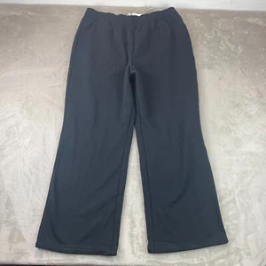 Fabletics Sweatpants Women Plus 2XL/1X Black Cozy Fleece Wide Leg Relax NWOT - Picture 1 of 15