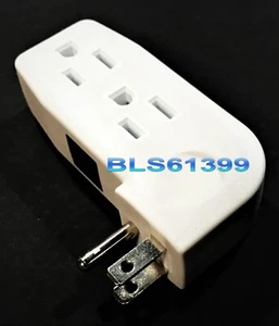 Prise électrique 3 voies style "L" répartiteur de puissance prise murale secteur adaptateur électrique - Photo 1/7