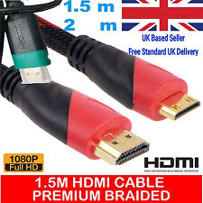 Premium V2.0 HDMI Cable High Speed 2160p 4K Ultra HD 1.5m 2m Braided