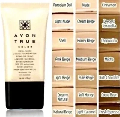 Base líquida Avon True Color IDEAL NUDE CANELA ~ SELLADA ~ ¡SE ENVÍA AL DÍA SIGUIENTE! Foto 1 de 4