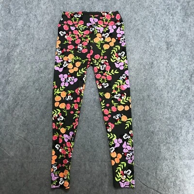 Leggings LulaRoe para mujer talla única Mickey Mouse estampado floral elástico Foto 1 de 4