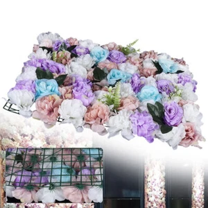 Confezione 12 Fiori Artificiali Pannello Parete Seta Matrimonio Festa Sfondo Decorazione Luogo - Foto 1 di 22