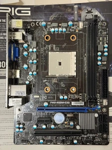 MSI FM2-A55M-E33 Socket FM2 Micro-ATX Motherboard (w. IO Shield) 8gb of ram - Bild 1 von 7