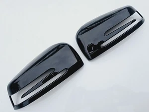 Glanz Schwarz Spiegelabdeckungen Rückseiten für Mercedes Benz A Klasse W176 Hell Set Paar - Bild 1 von 9