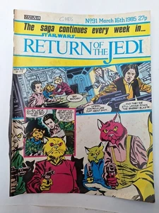Return of the Jedi No 91 March 16th 1985, Rare Star Wars Weekly UK, Marvel Comic - Picture 1 of 6