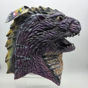 Vintage Purple Godzilla Latex Mask Fire Dragon Adult Size Rubies 3002 - Picture 1 of 13