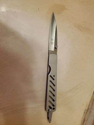 Cuchillo Plegable Al Mar Quicksilver 2001 3 3/8" AUS6 Hoja Forro Bloqueo Seki Japón Foto 1 de 4