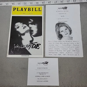 Jekyll & Hyde Playbill – Plymouth Theatre – w/ 2 Cast Change Slips – FREE SHIP - Picture 1 of 7