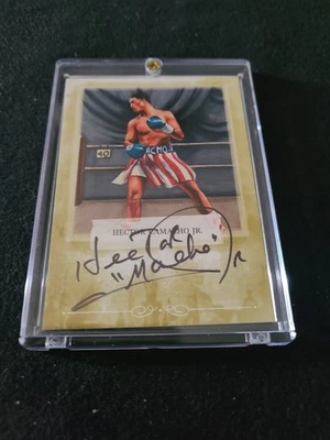 HECTOR CAMACHO JR  AUTOGRAPH 2010 MECCA RINGSIDE SPORTKINGS CARD ' GOLD VERSION  - Image 1 of 2